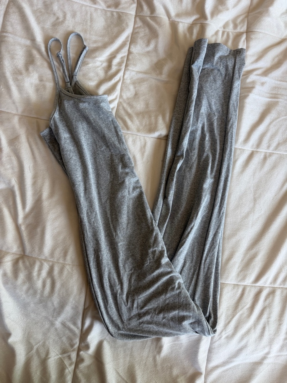 Gray Spaghetti Strap Jumpsuit